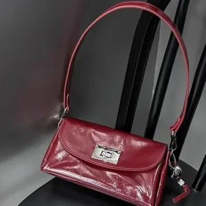 Women Casual Cowskin Genuine Leather Solid Color Latch Flip Cover Single Shoulder Bag Female Versatile Handbag Messenger Bags