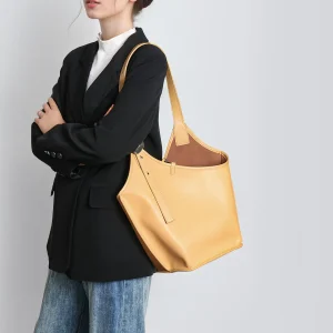 Women's 2025 Summer Single Shoulder Underarm Genuine Leather Pillow First Layer Cowhide Crossbody Commuter Bag Top-handle Bags